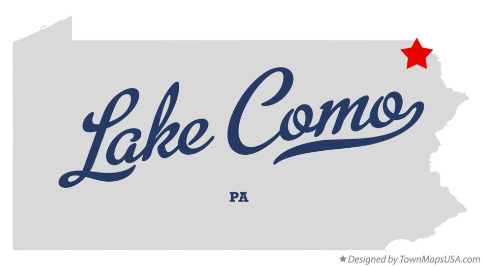 Map of Lake Como Pennsylvania PA