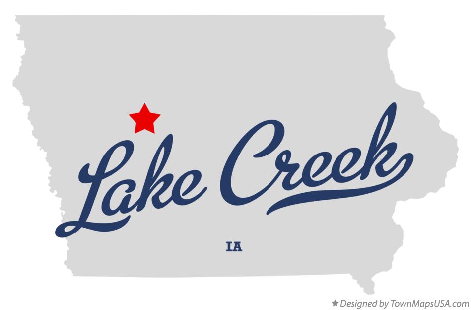 Map of Lake Creek Iowa IA
