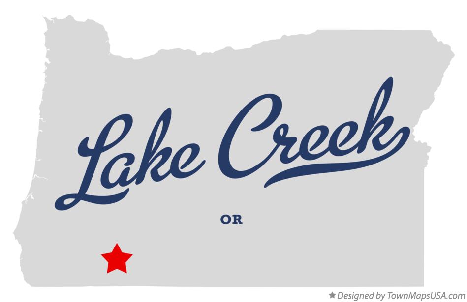 Map of Lake Creek Oregon OR