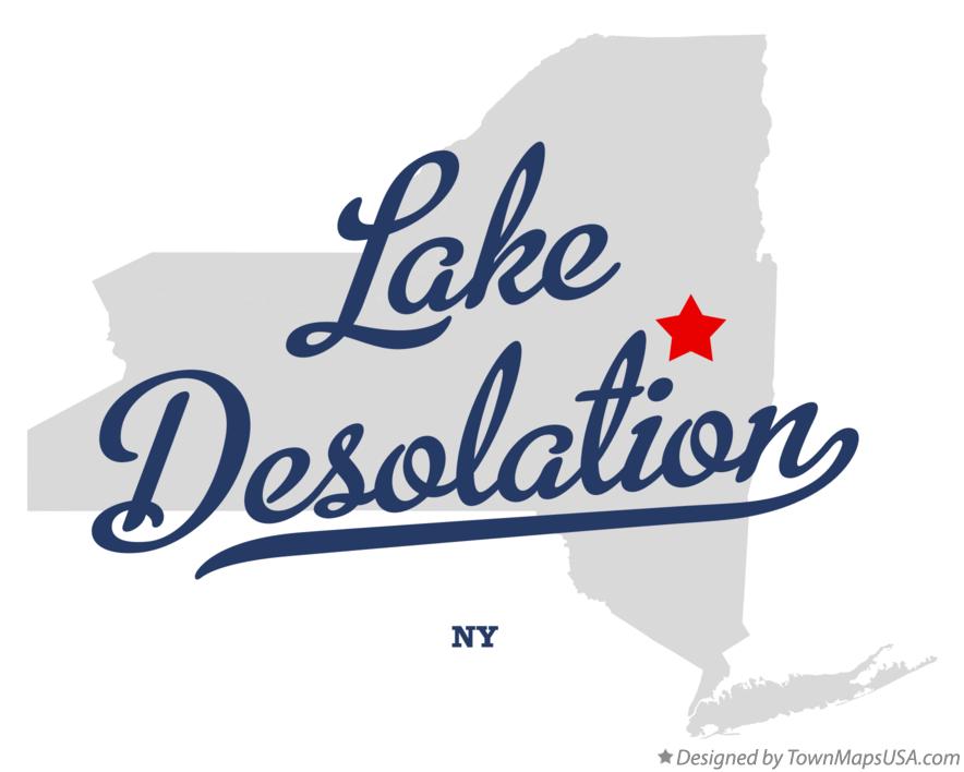 Map of Lake Desolation New York NY