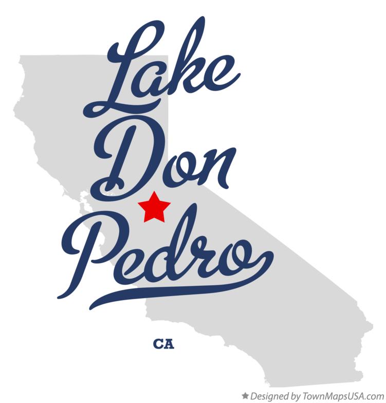 Map of Lake Don Pedro California CA