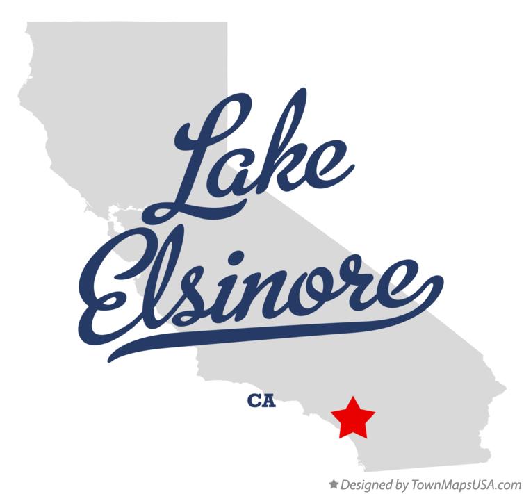 Map of Lake Elsinore California CA