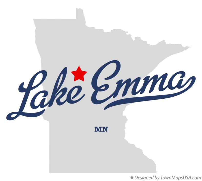 Map of Lake Emma Minnesota MN