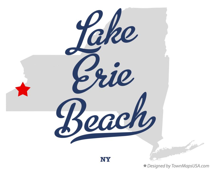 Map of Lake Erie Beach New York NY