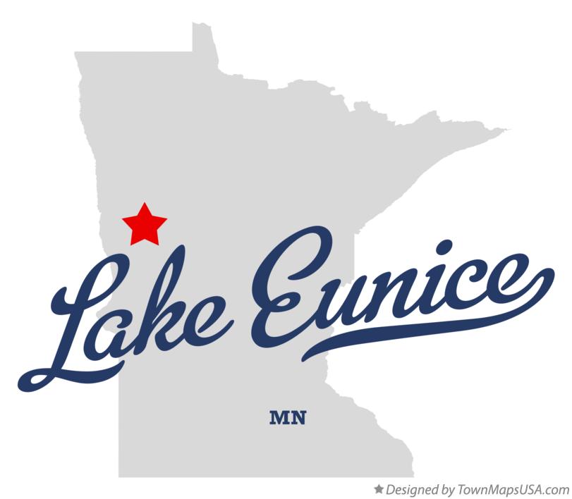 Map of Lake Eunice Minnesota MN