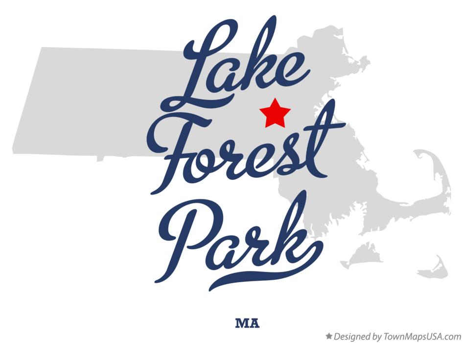 Map of Lake Forest Park Massachusetts MA