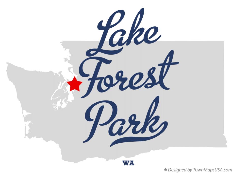 Map of Lake Forest Park Washington WA