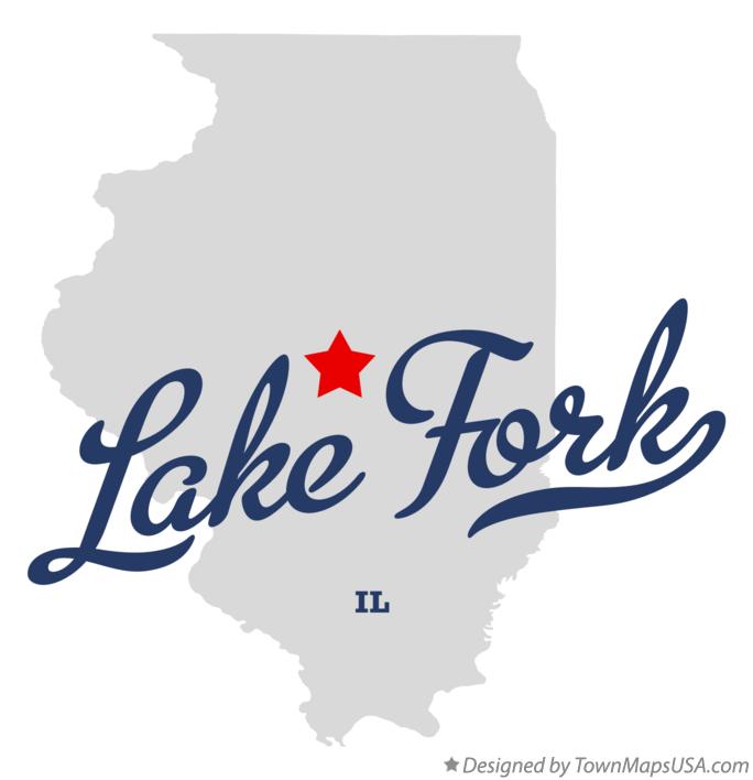 Map of Lake Fork Illinois IL