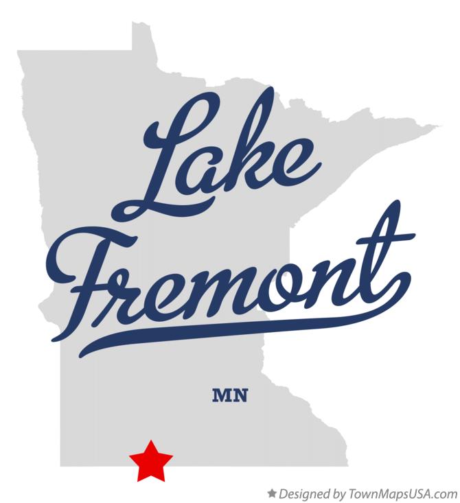 Map of Lake Fremont Minnesota MN
