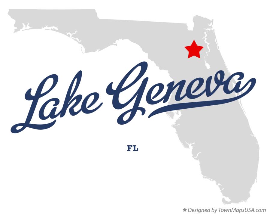 Map of Lake Geneva Florida FL