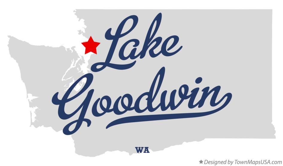 Map of Lake Goodwin Washington WA
