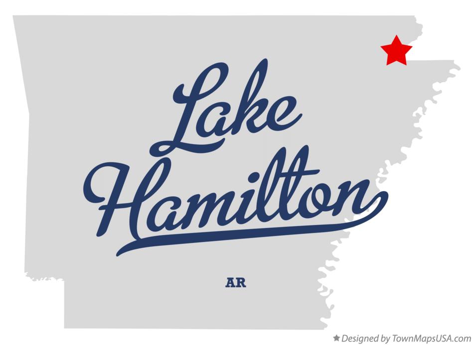Map of Lake Hamilton Arkansas AR