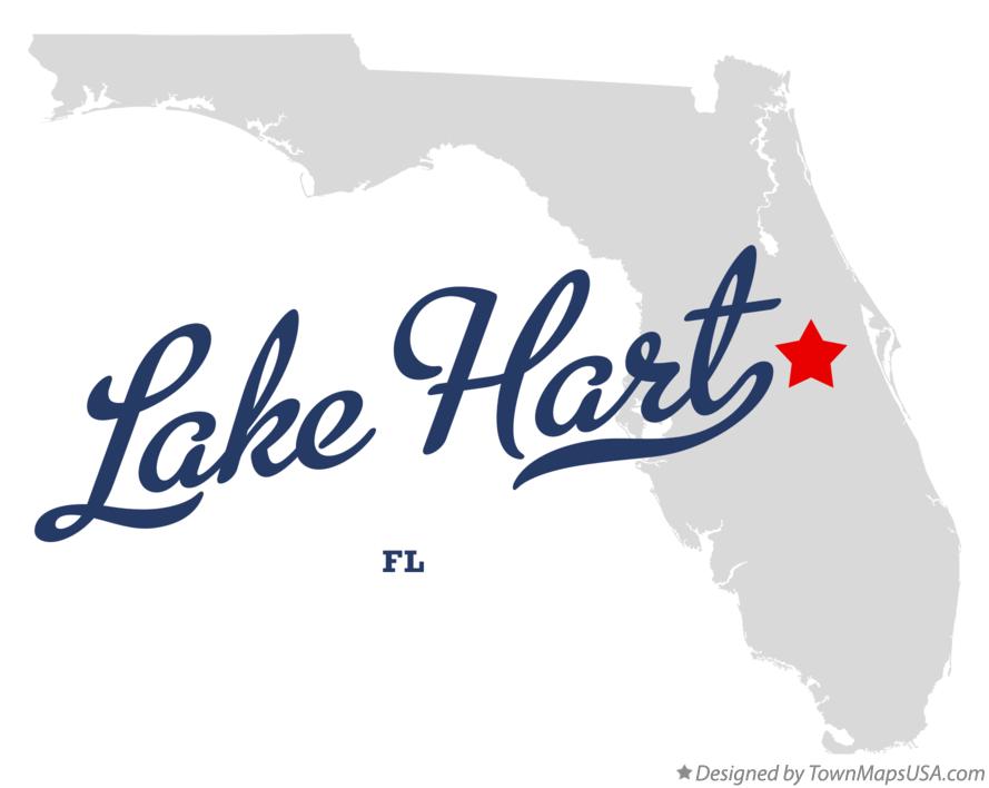 Map of Lake Hart Florida FL