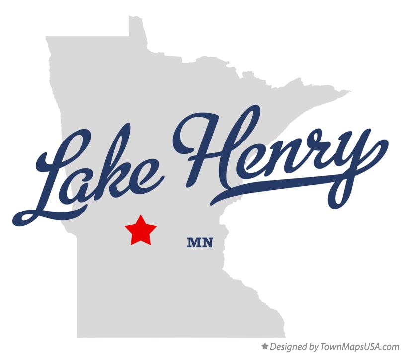 Map of Lake Henry Minnesota MN