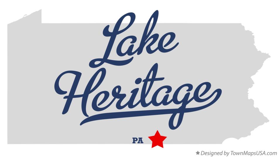 Map of Lake Heritage Pennsylvania PA