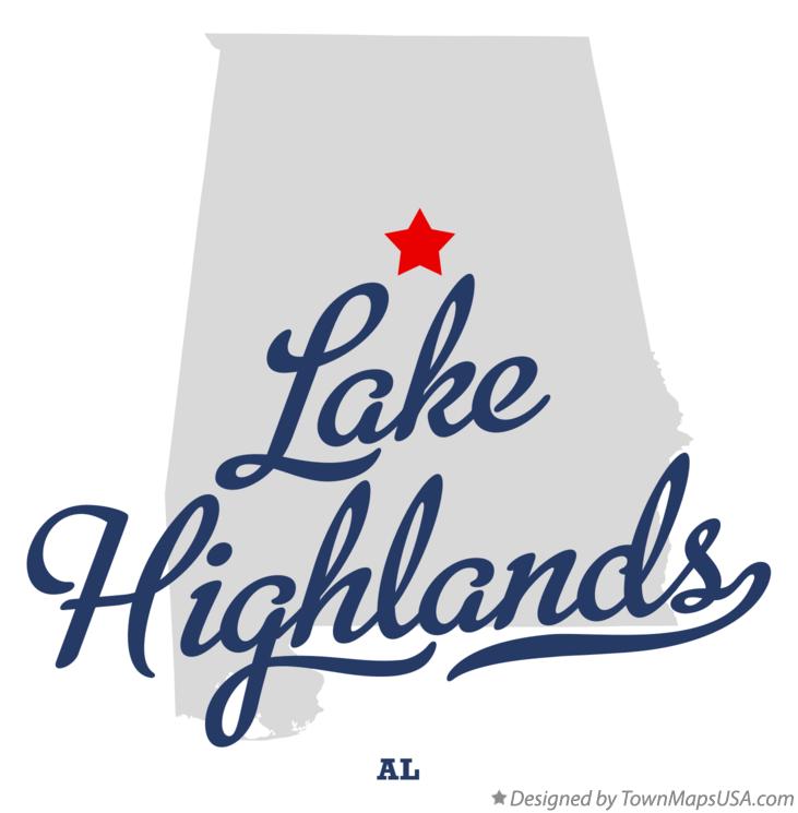 Map of Lake Highlands Alabama AL