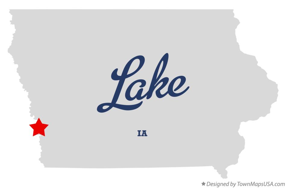 Map of Lake Iowa IA