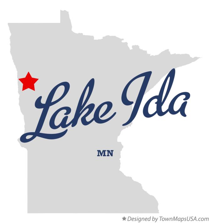 Map of Lake Ida Minnesota MN