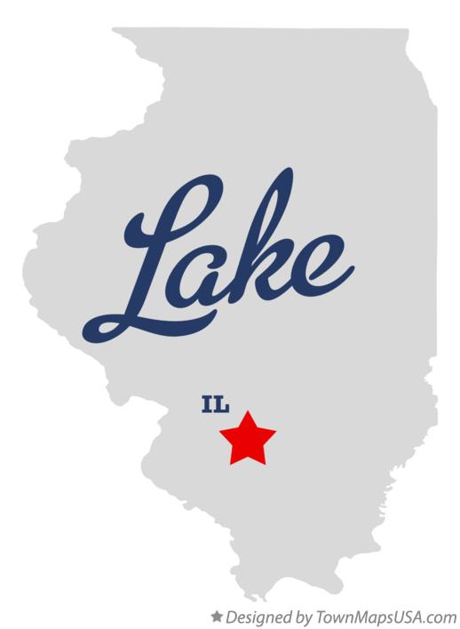 Map of Lake Illinois IL