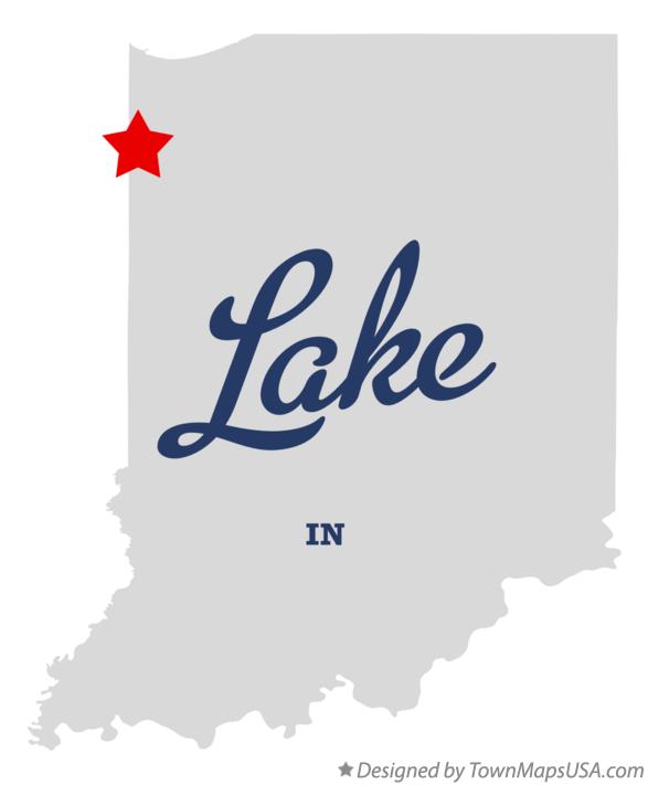 Map of Lake Indiana IN