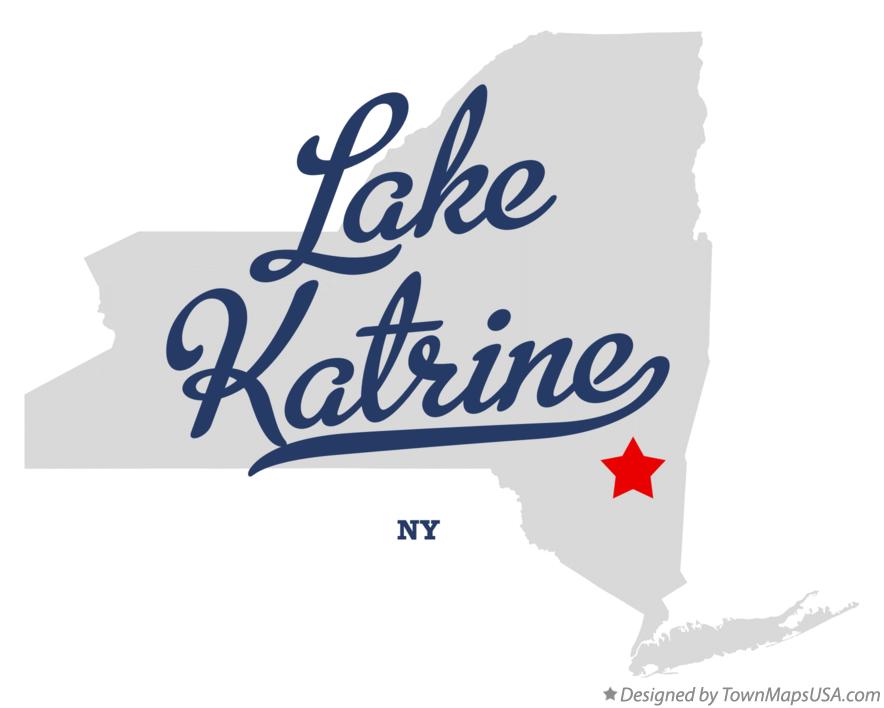 Map of Lake Katrine New York NY