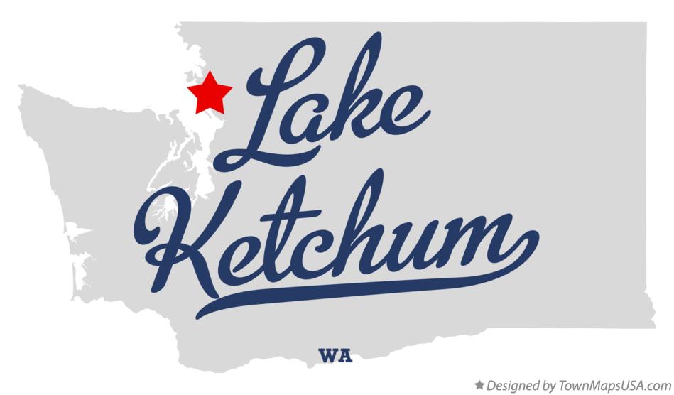 Map of Lake Ketchum Washington WA