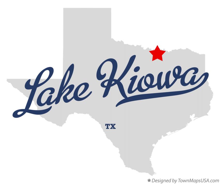 Map of Lake Kiowa Texas TX