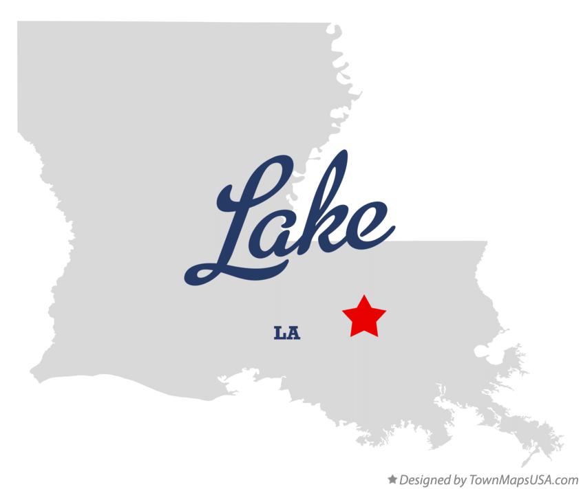Map of Lake Louisiana LA