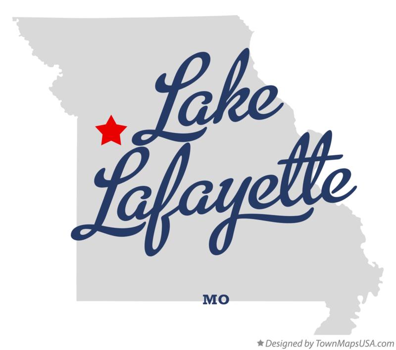 Map of Lake Lafayette Missouri MO