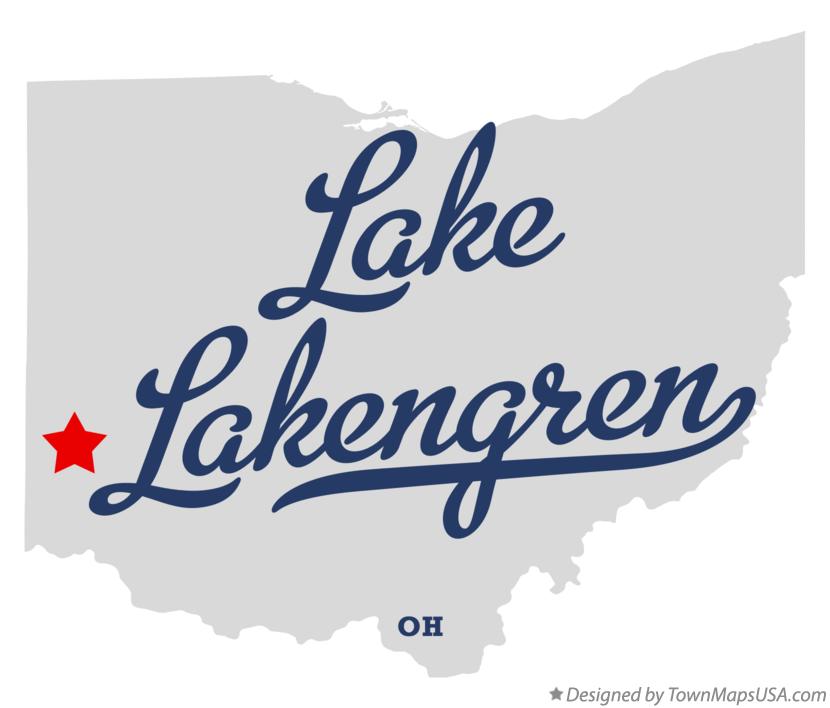 Map of Lake Lakengren Ohio OH