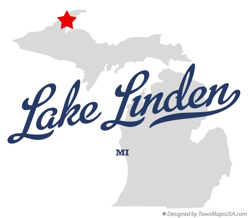 Map of Lake Linden Michigan MI