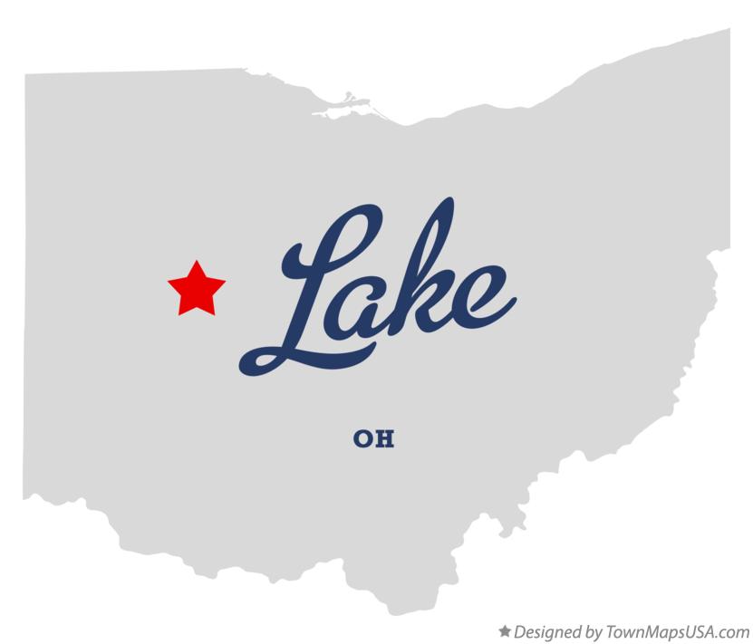 Map of Lake Ohio OH