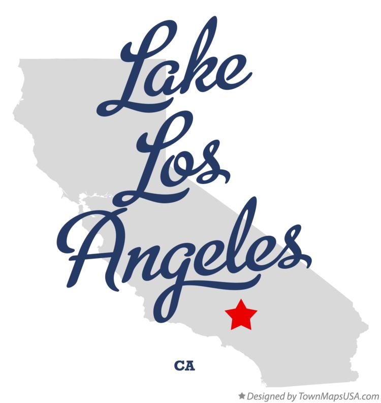 Map of Lake Los Angeles California CA