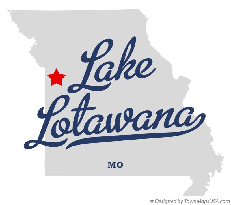 Map of Lake Lotawana Missouri MO