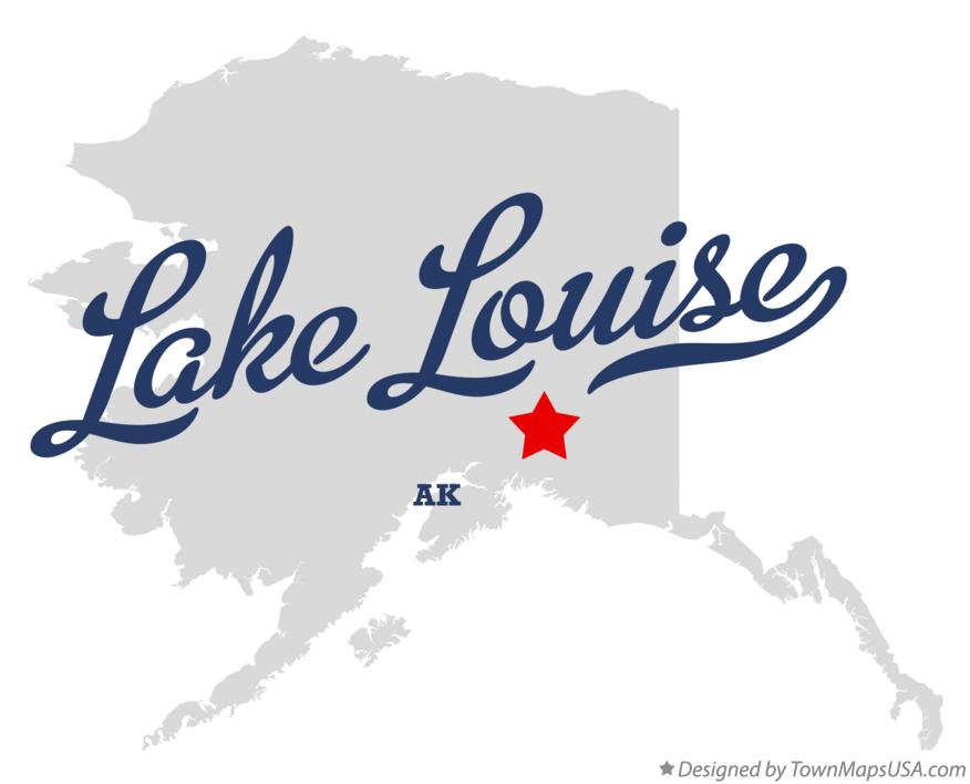 Map of Lake Louise Alaska AK
