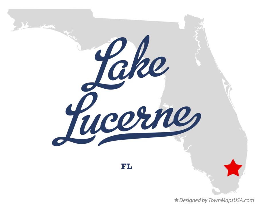 Map of Lake Lucerne Florida FL