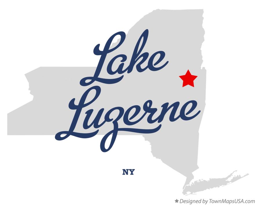 Map of Lake Luzerne New York NY