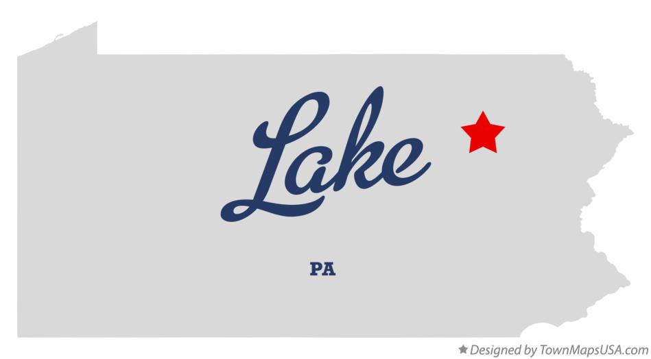 Map of Lake Pennsylvania PA