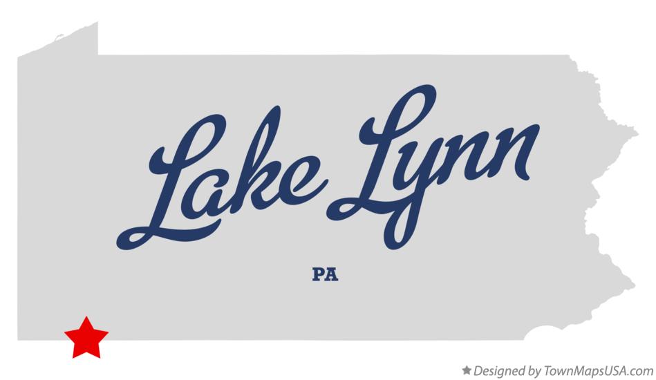 Map of Lake Lynn Pennsylvania PA