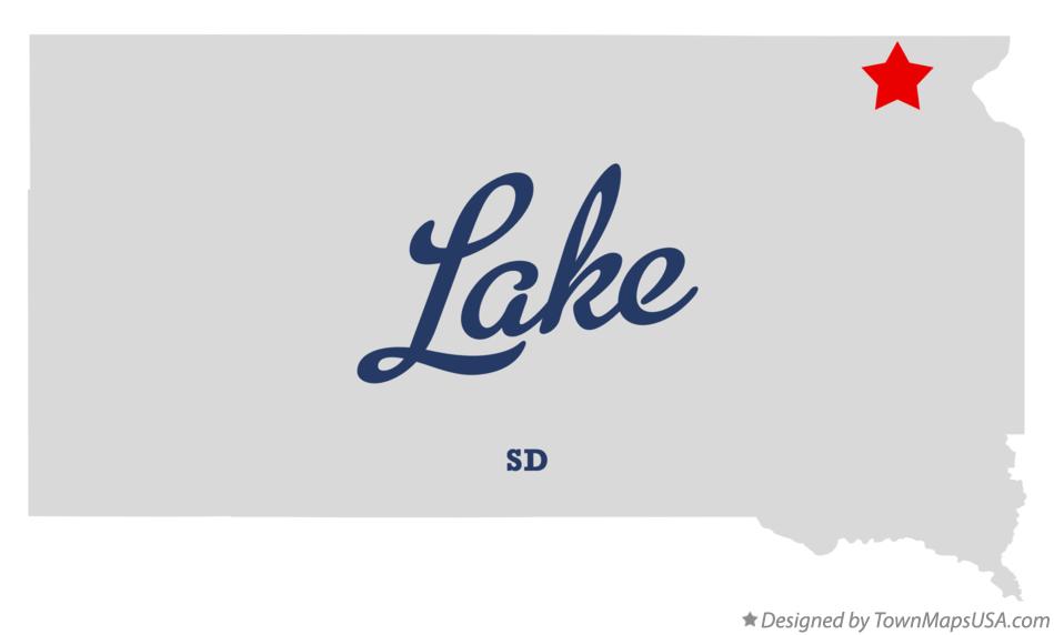 Map of Lake South Dakota SD