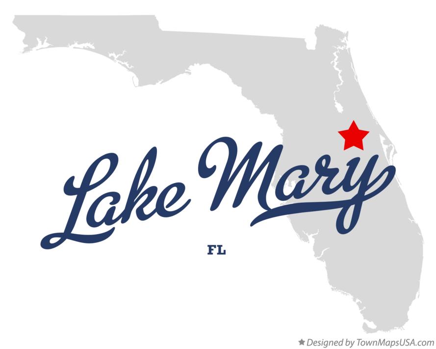 Map of Lake Mary Florida FL