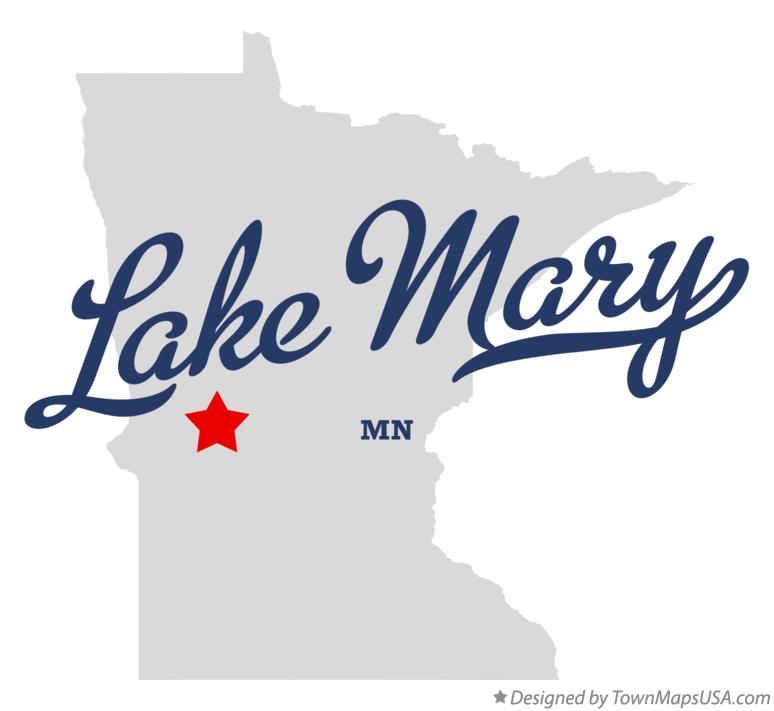 Map of Lake Mary Minnesota MN