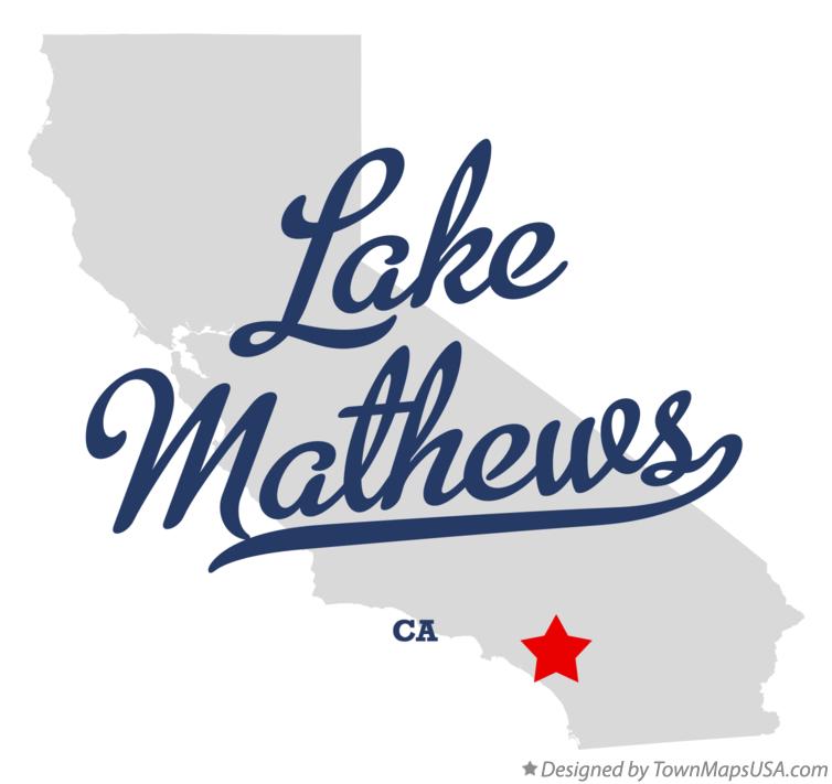 Map of Lake Mathews California CA