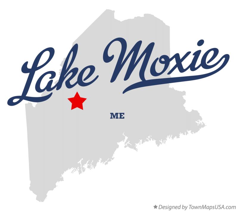 Map of Lake Moxie Maine ME