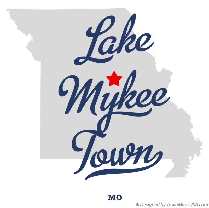 Map of Lake Mykee Town Missouri MO