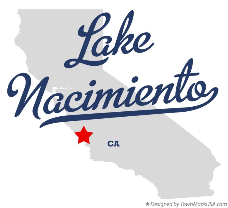 Map of Lake Nacimiento California CA