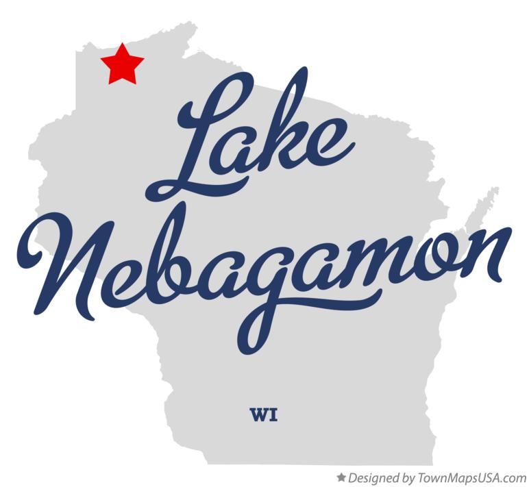 Map of Lake Nebagamon Wisconsin WI