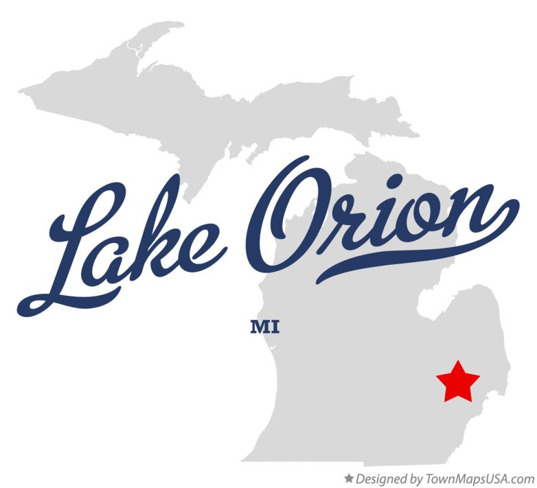Map of Lake Orion Michigan MI