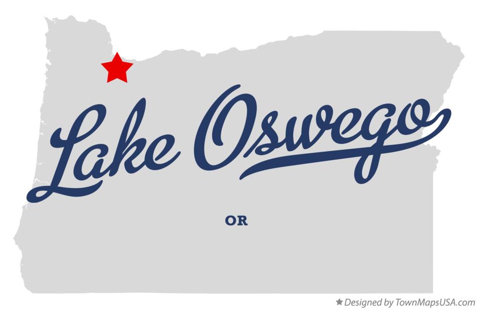 Map of Lake Oswego Oregon OR