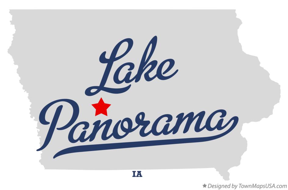 Map of Lake Panorama Iowa IA